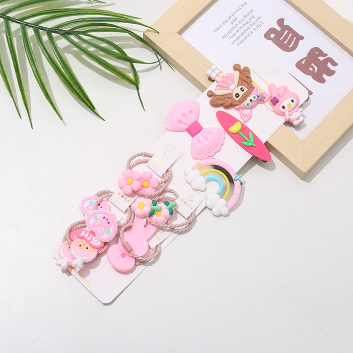 Wholesale Children's Cartoon Hairpin and Hair Rope Set JDC-HC-Jiangx006