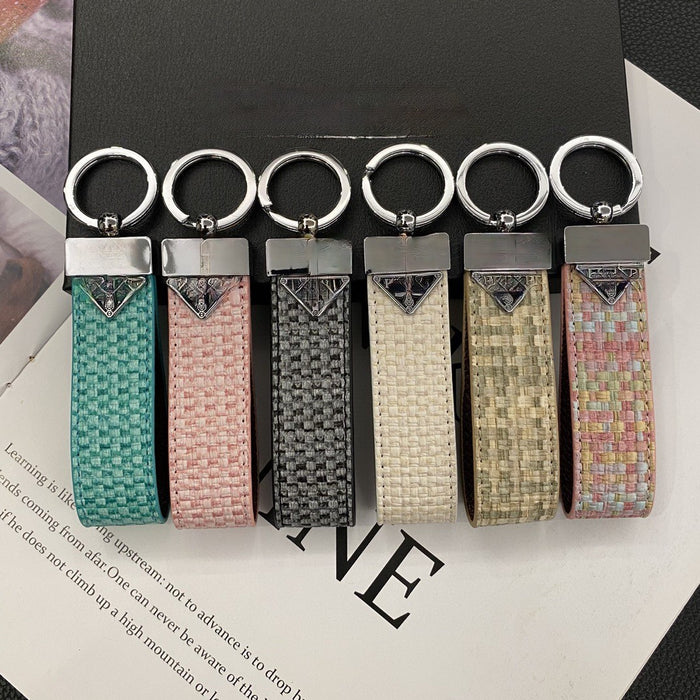 Wholesale Leather Luxury Braided Pattern Keychain JDC-KC-Shih009