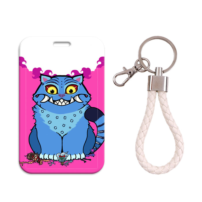 Wholesale 5 pcs KPOP Women' s Lanyard Hard Case Multi-functional Protective Card Holder Keychain