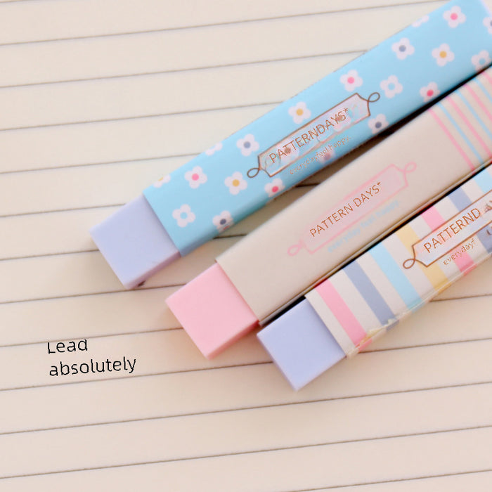 Wholesale Rainbow long student specific eraser stationery colored eraser