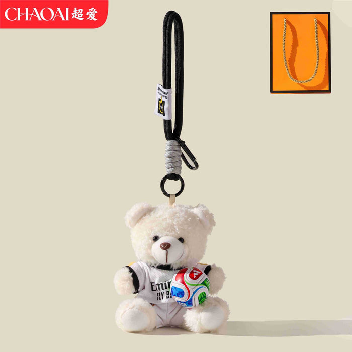 Wholesale Plush Football Bear Keychain - World Cup Fan Gift Accessory