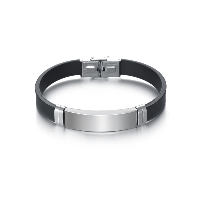 Wholesale Twist Woven Leather Stainless Steel Bracelet Fashion Accessory