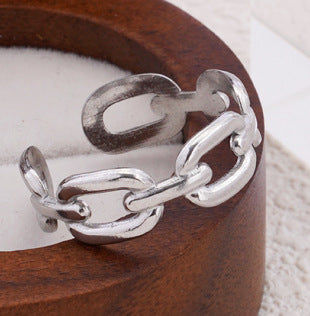 Wholesale A luxurious geometric stainless steel ring