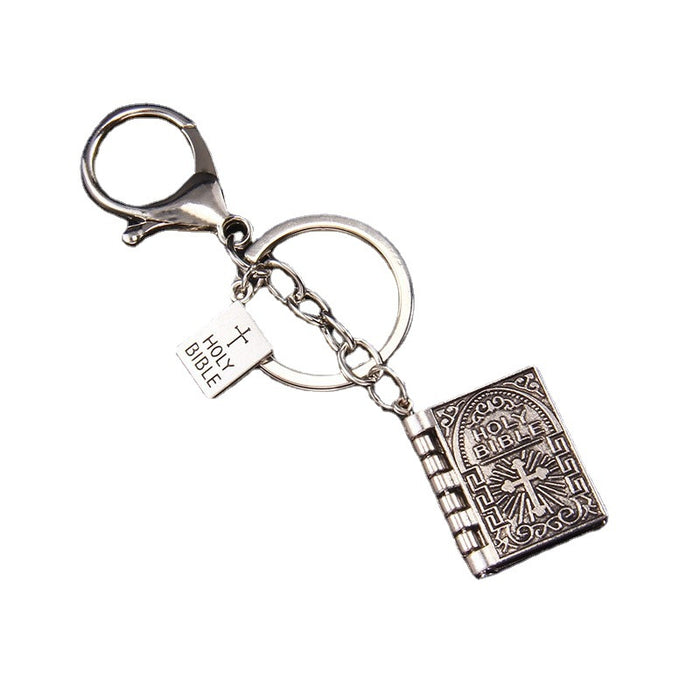 Wholesale Book Crosses Zinc Alloy Keychains