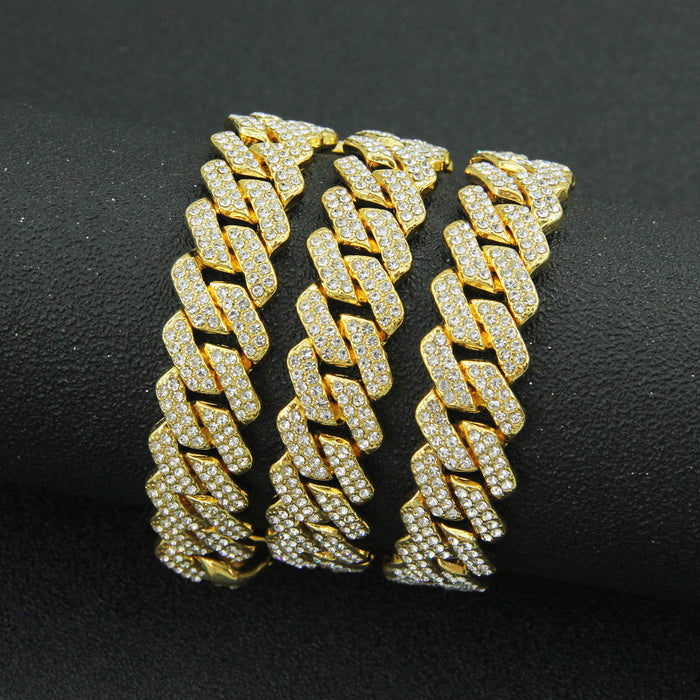 Wholesale hip-hop full-Diamond Cuban chain necklace