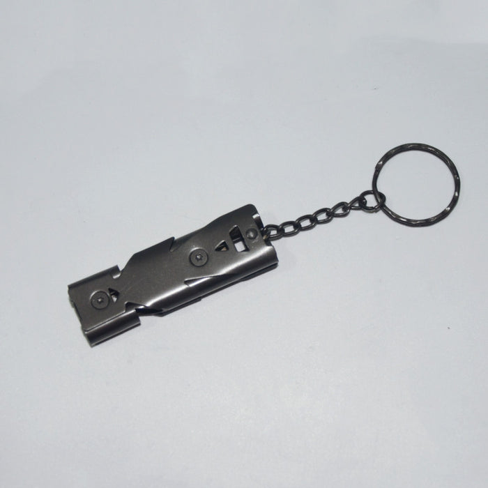 Wholesale Aluminum Alloy Double Tube Whistle Keychain JDC-KC-KB028