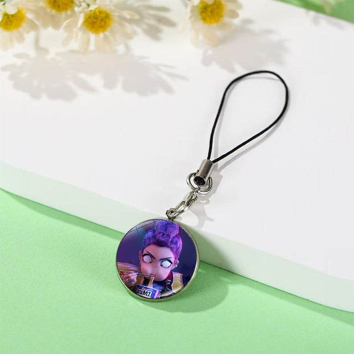 Wholesale K-pop anime crystal phone charm Keychains