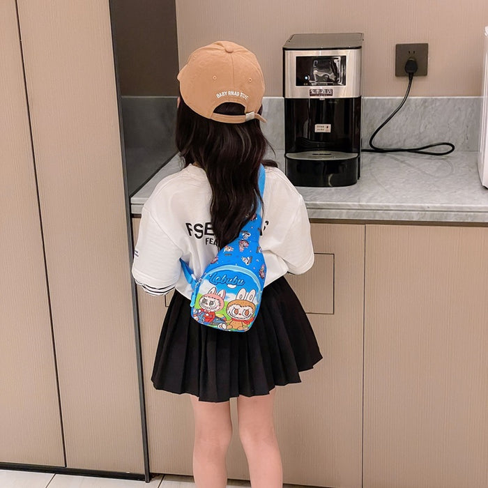 Wholesale Children' s Chest Bag  Cartoon Nylon One-Shoulder Slant