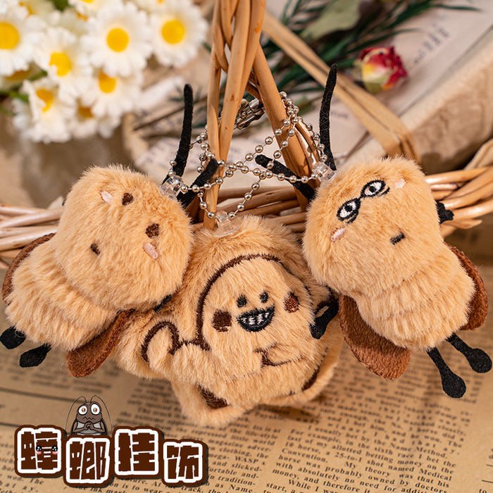 Wholesale Niche cartoon Ah Qiang and Ah Zhen plush toy pendant, abstract and funny clothing hanging accessory, keychain