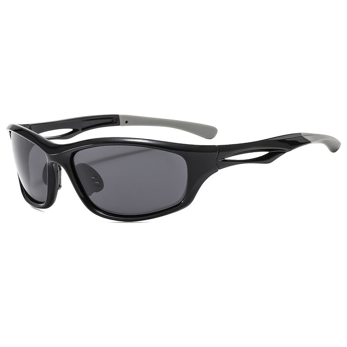 Wholesale Futuristic silver Sunglasses Men's Trendy Brand Cycling Sunglasses