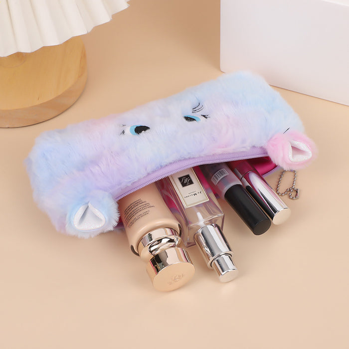Wholesale Cute Cartoon Plush Kitten Pencil Case