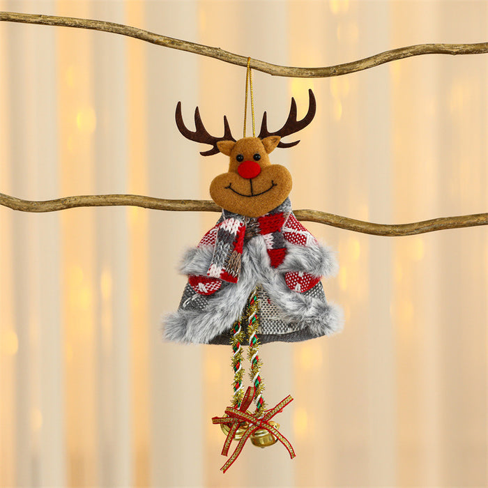 Wholesale Christmas Decorations Small Pendant Christmas Tree Fabric Pendant Elder Elk Doll Small Hanging Window Small Pendant
