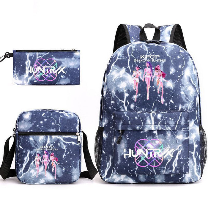 Wholesale Kpop backpack,  anime school bag , lightweight student backpack,  three-piece set