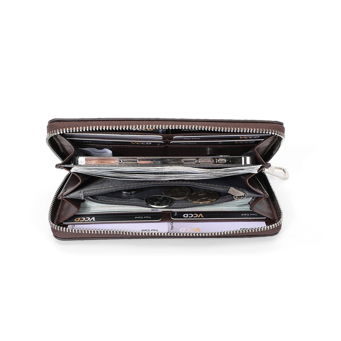 Wholesale Business Commuting PU RFID Blocking Long Clutch Wallets for Men Everyday Use