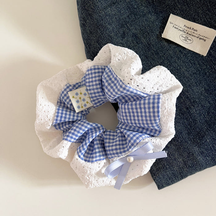 Wholesale Lace double-sided bow headband, square scarf, flower ball, hair tie, hair accessory