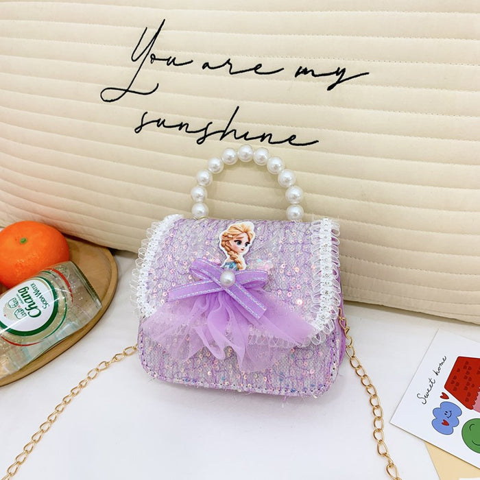 Wholesale Children's bag, fashionable lace pearl handbag