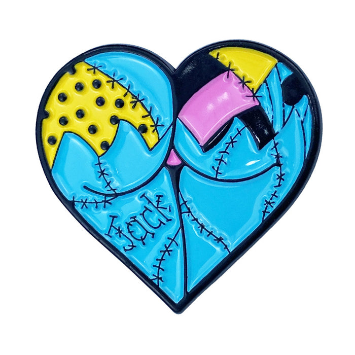 Wholesale Cartoon cute heart-shaped alloy badge creative funny fun pumpkin metal brooch MOQ≥2