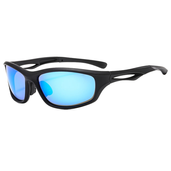 Wholesale Futuristic silver Sunglasses Men's Trendy Brand Cycling Sunglasses