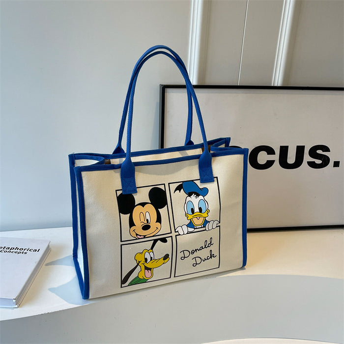 Wholesale Canvas tote bag large capacity student tutoring cartoon shoulder bag