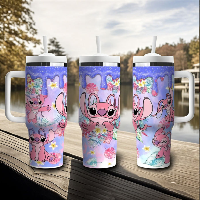 Wholesale Tumbler Cute Cartoon Pattern 40OZ Stainless Steel Car Ice Bullies Cup
