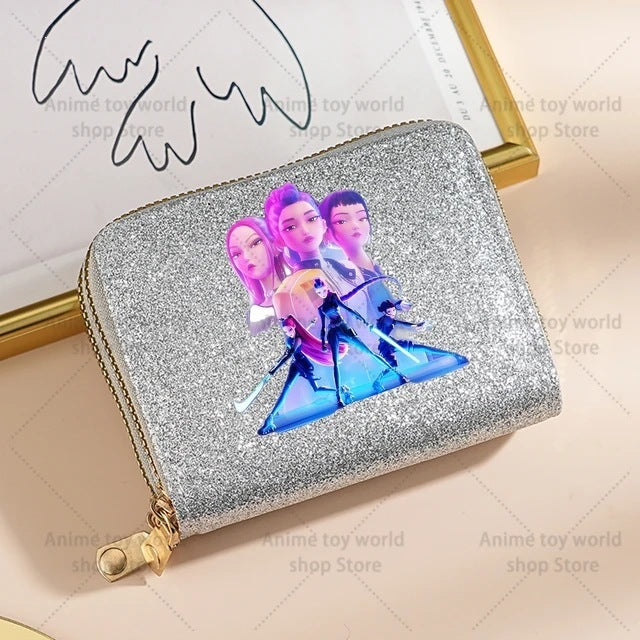 Wholesale Kpop Devil Hunter Sequin Wallet For Women Shiny Coin Purse Korean Style Party Fashion Accessory