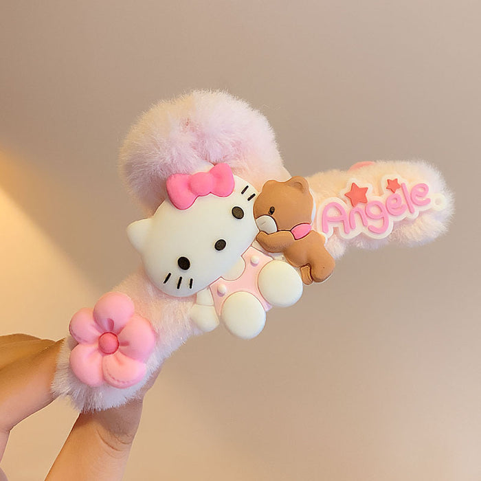 Wholesale Cute Plush Large Strawberry Bear Hairpin Cartoon Hairpin Autumn and Winter New Sweet Girl Heart Shark Hairpin JDC-HC-Wangl006