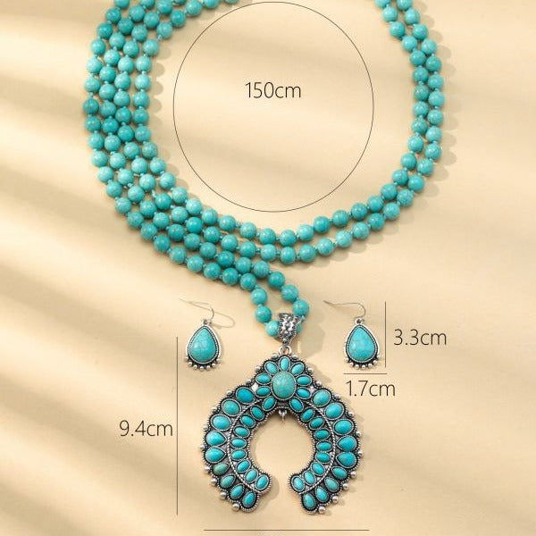 Wholesale Vintage Floral Statement Earring and Necklace Set