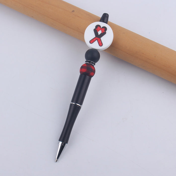 Wholesale Cartoon Letter Silicone Beaded Pen JDC-PN-GuangTian003