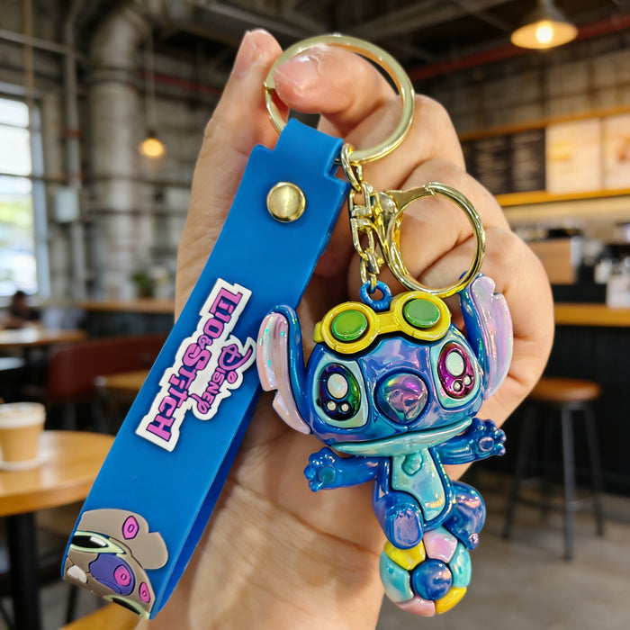 Wholesale Cute cartoon character costume-changing doll electroplated keychains