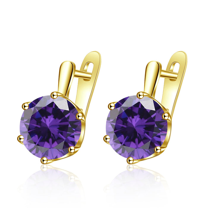 Wholesale Trendy Crown Earrings Copper Electroplated Jewelry Accessory for Resale