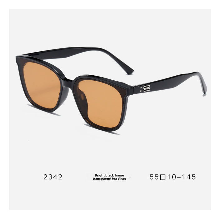 Wholesale Square sunglasses, high-end light colored sunglasses, summer sun shading retro sunglasses