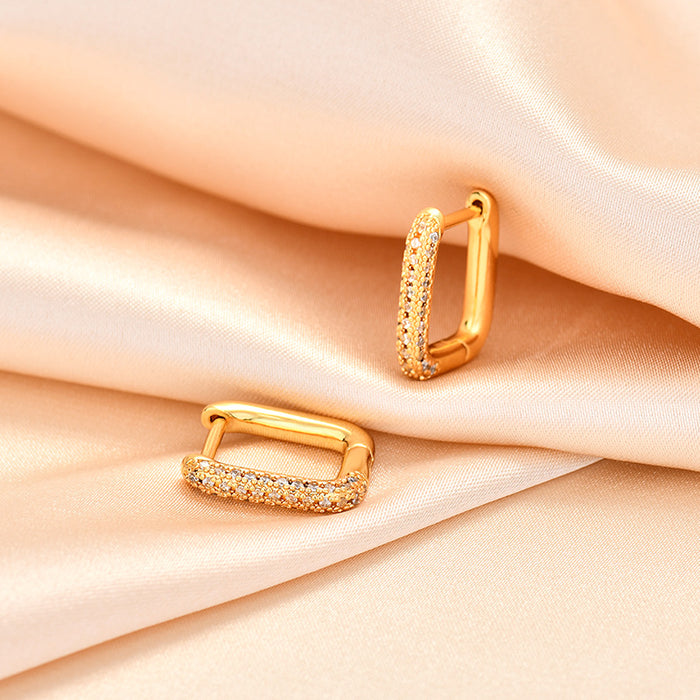 Wholesale New high-end geometric ear buckle retro earrings temperament earrings simple and personalized earrings
