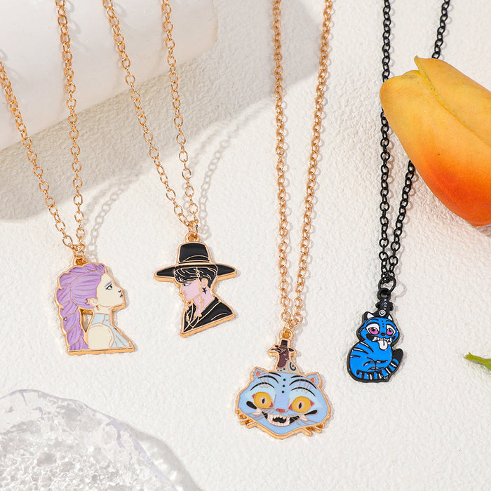 Wholesale KPop cartoon character necklace pendant