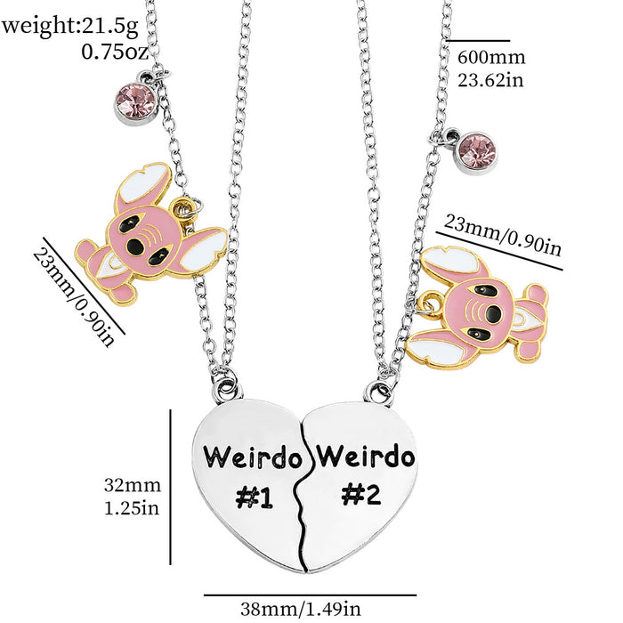 Wholesale Cute cartoon couple pendant necklaces