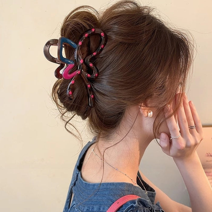 Wholesale  Contrasting Color Polka Dot Bow Clip for Women  with Small Hair Volume Hair Clip Headwear