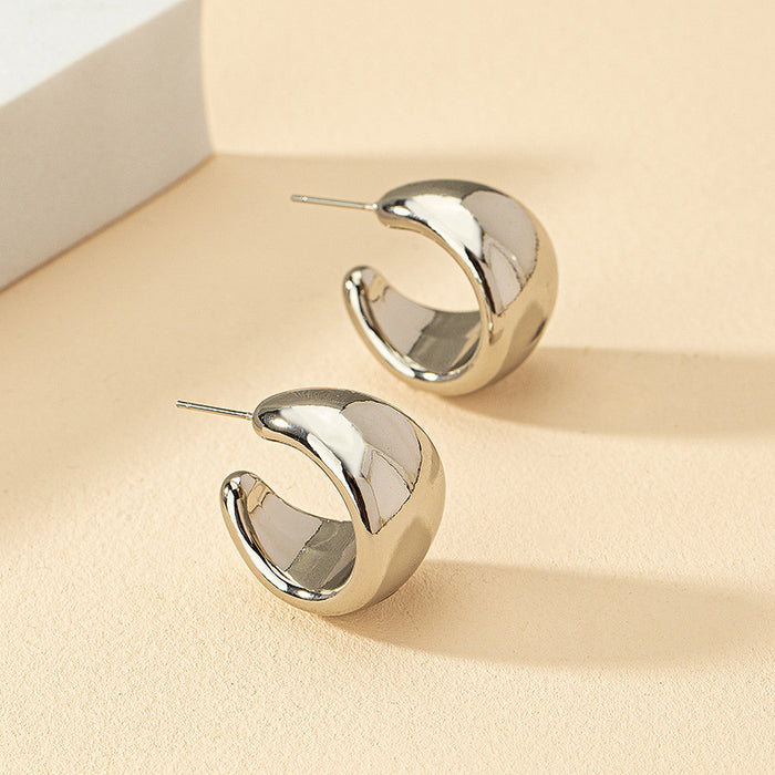 Wholesale Women' s golden water drop geometricv earrings