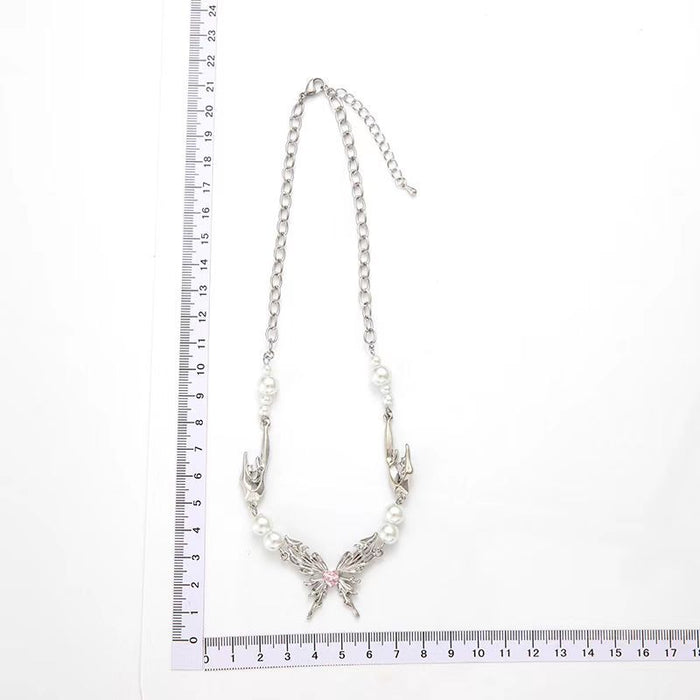 Wholesale Butterfly Wings Pearl Necklace JDC-NE-YanH007