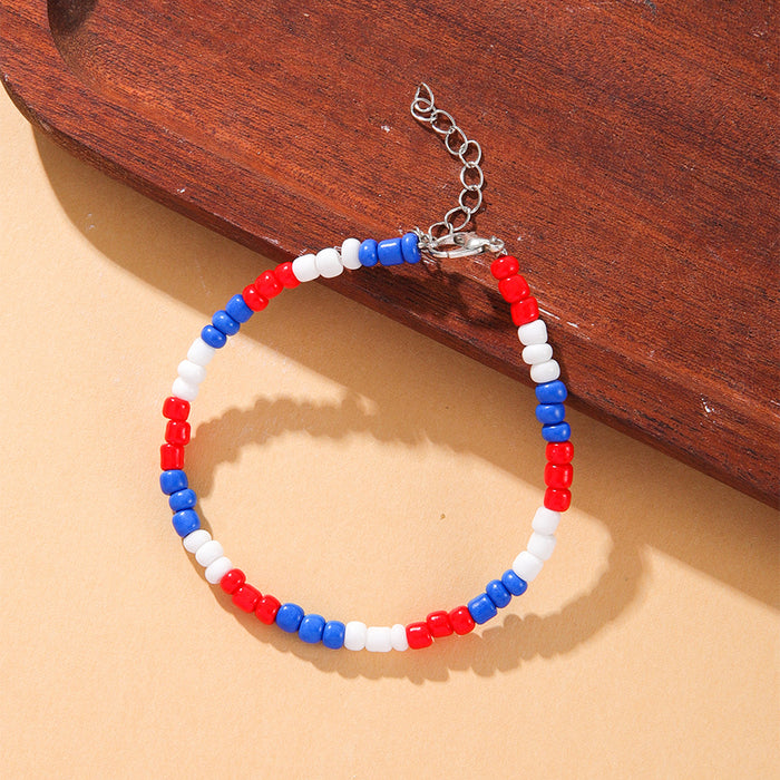 Wholesale American Independence Day Acrylic Beaded Bracelet JDC-BT-ShiY005