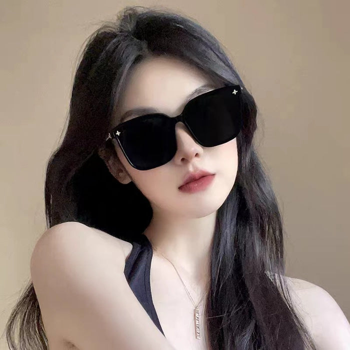 Wholesale Sunglasses, women's high-end polarized sunscreen sunglasses, large frame, round face