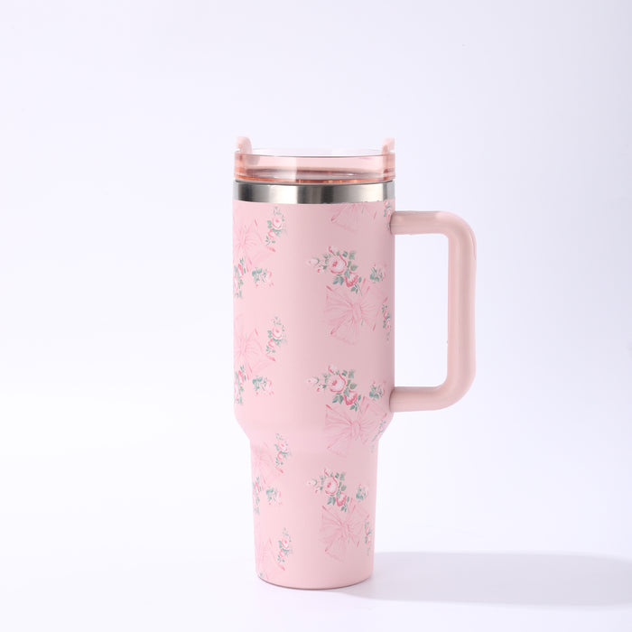 Wholesale Bow Design 40oz 304 Stainless Steel Insulated Car Cup with Handle MOQ≥2