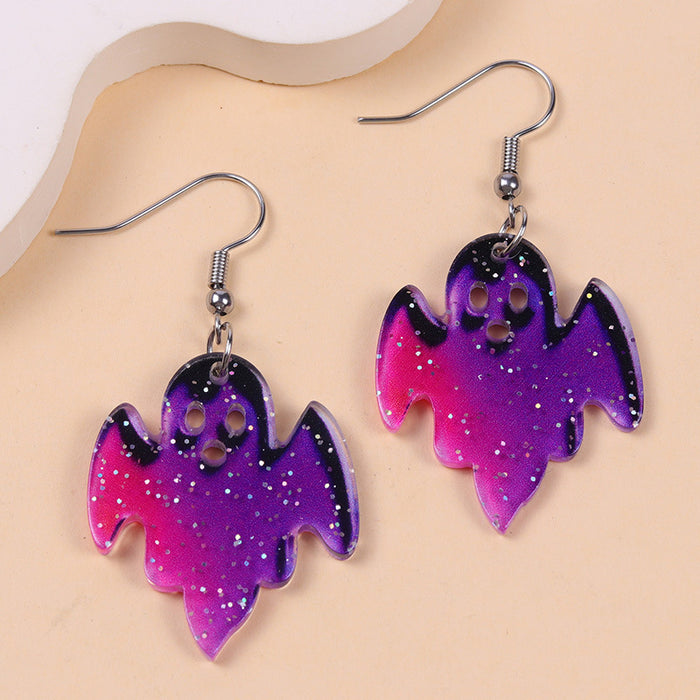 Wholesale Acrylic Earrings  Ghost Pumpkin Cartoon Spider Earrings for Women