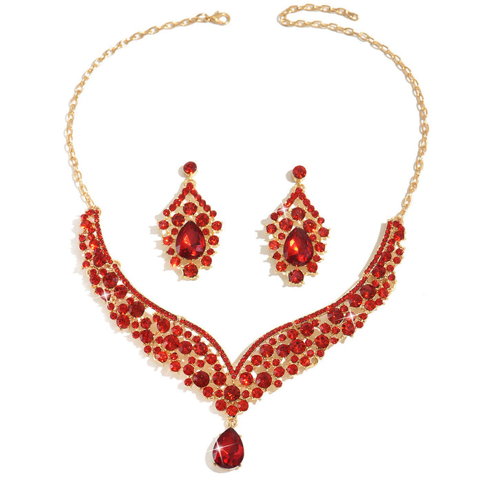 Wholesale Vintage jewelry exaggerated necklace earrings large set luxury