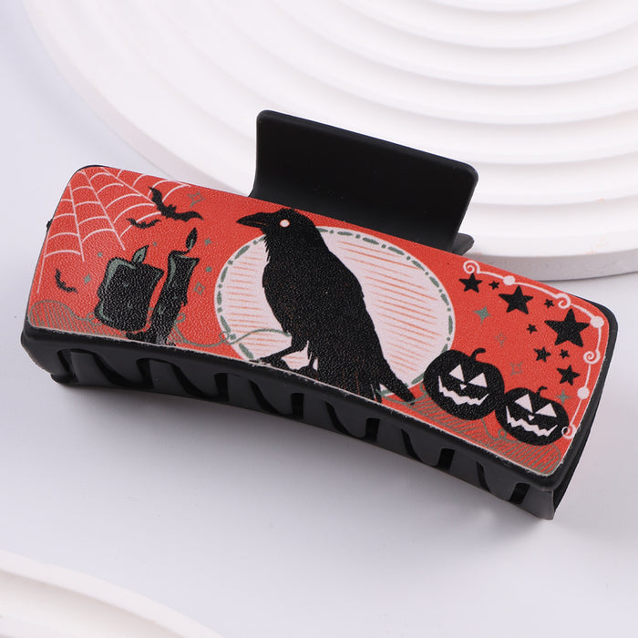 Wholesale Halloween PU Ghost Crow Pumpkin Hairpin JDC-HC-Fengp003