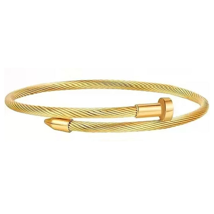 Wholesale Titanium Steel Electroplated Bracelet With Stone Row Stylish Jewelry Accessory