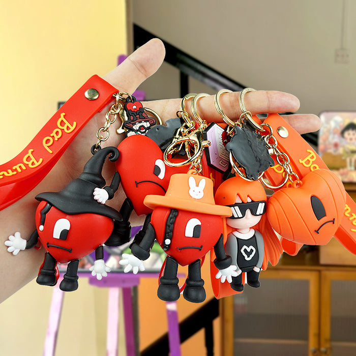 Wholesale Rubber Cartoon Doll Keychain JDC-KC-Yexiang014