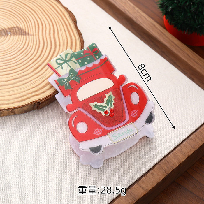 Wholesale Chic Acrylic Cartoon Shark Hair Clip For Women Christmas Fashion Accessory Gift