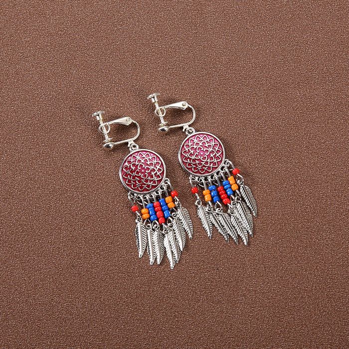 Wholesale Alloy Bohemian Retro Ethnic Style Su Long Earrings JDC-ES-Gumi003