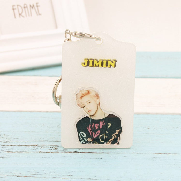 Wholesale Ticket Holder Acrylic Card Holder Keychain JDC-KC-HanTian007