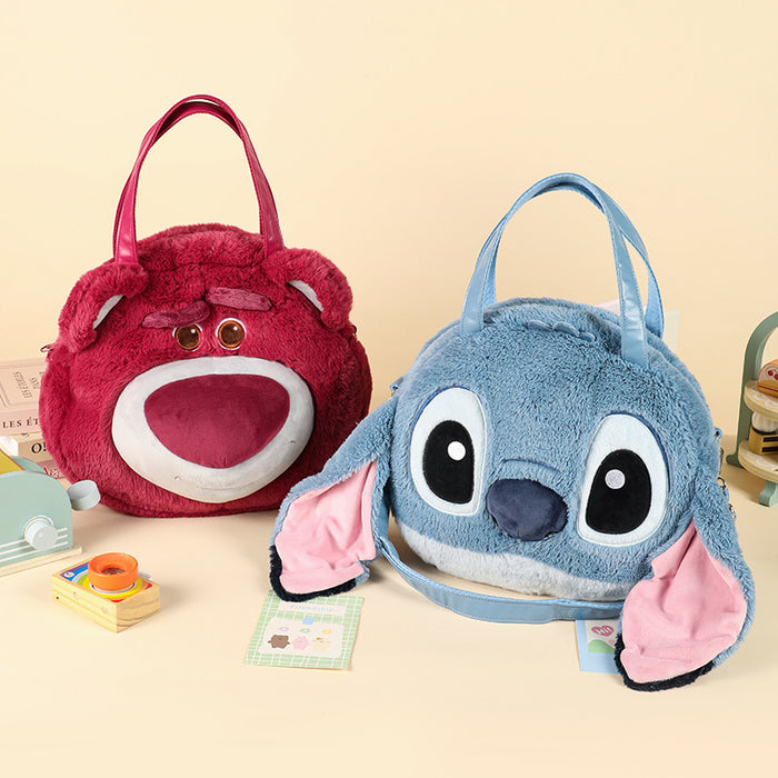 Wholesale Cartoon Cute Plush doll shoulder bag with big face toy