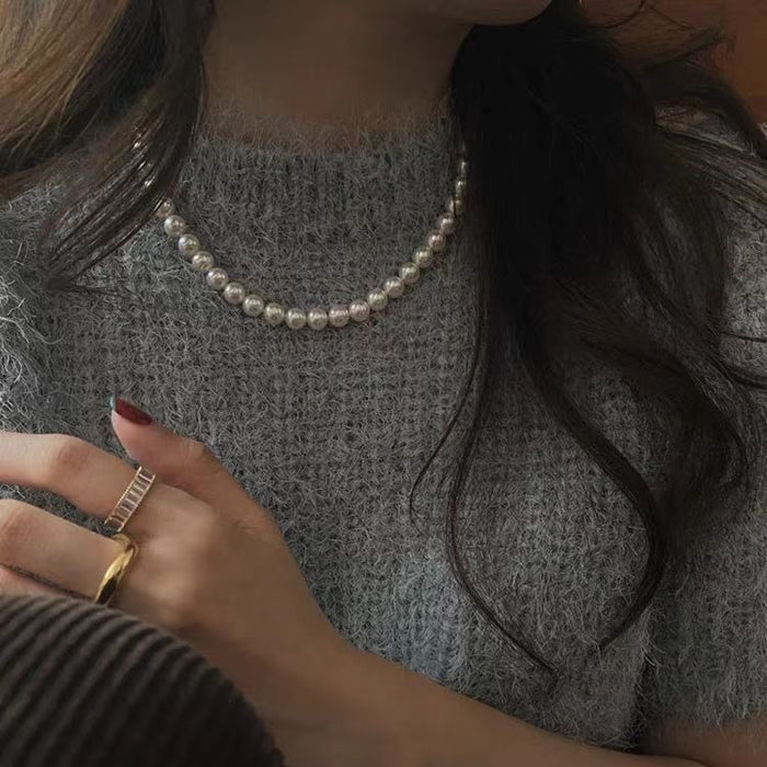 Wholesale Pearl necklace women's magnetic buckle Australian white pearl necklace pearl necklace